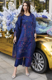 SKU#RR12 –CARNATION LAWN'25 BY RANG RASIYA EMBROIDERED SUITS UNSTITCHED 3 PIECE - SUMMER COLLECTION