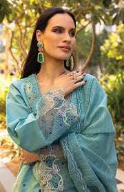 UNSTITCHED 3 PIECE - SUMMER COLLECTION SKU#RR1 - CARNATION LAWN'25 BY RANG RASIYA EMBROIDERED SUITS