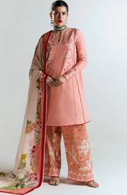 Hussainrehar - Jugnu Spring Summer'25 By Hussain Rehar Embroidered Lawn Suits Unstitched 3 Piece - Summer Collection - aubranz.com