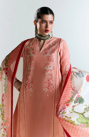 Hussainrehar - Jugnu Spring Summer'25 By Hussain Rehar Embroidered Lawn Suits Unstitched 3 Piece - Summer Collection - aubranz.com