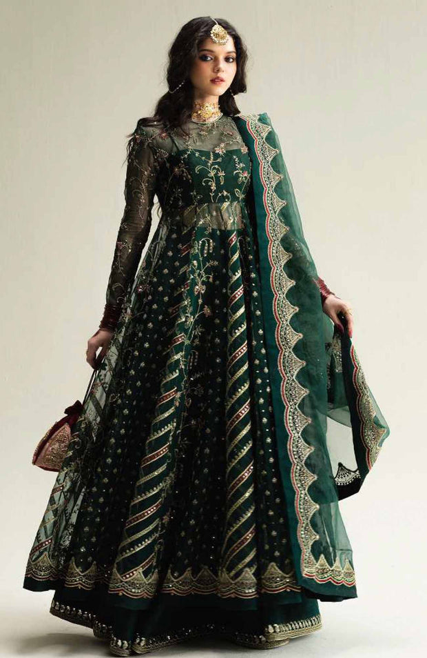 Zara_Shahjahan - Zara Shahjahan Wedding Collection'25 Embroidered Organza Suits Unstitched 3 Piece - Wedding Collection - aubranz.com