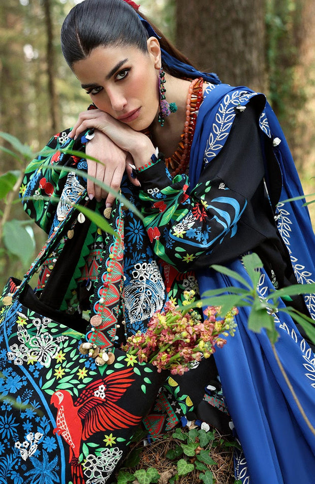 Zaha - Neelum Lawn'25 by Zaha Embroidered Suit Unstitched 3 piece - Summer Collection - aubranz.com