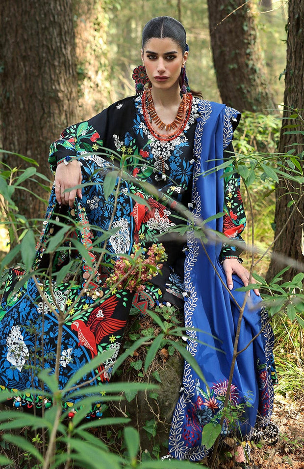 Zaha - Neelum Lawn'25 by Zaha Embroidered Suit Unstitched 3 piece - Summer Collection - aubranz.com