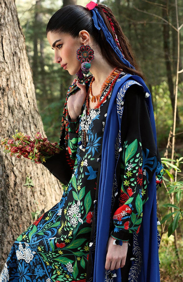Zaha - Neelum Lawn'25 by Zaha Embroidered Suit Unstitched 3 piece - Summer Collection - aubranz.com