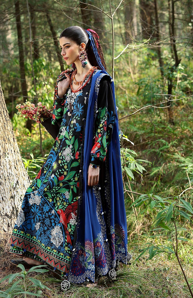 Zaha - Neelum Lawn'25 by Zaha Embroidered Suit Unstitched 3 piece - Summer Collection - aubranz.com