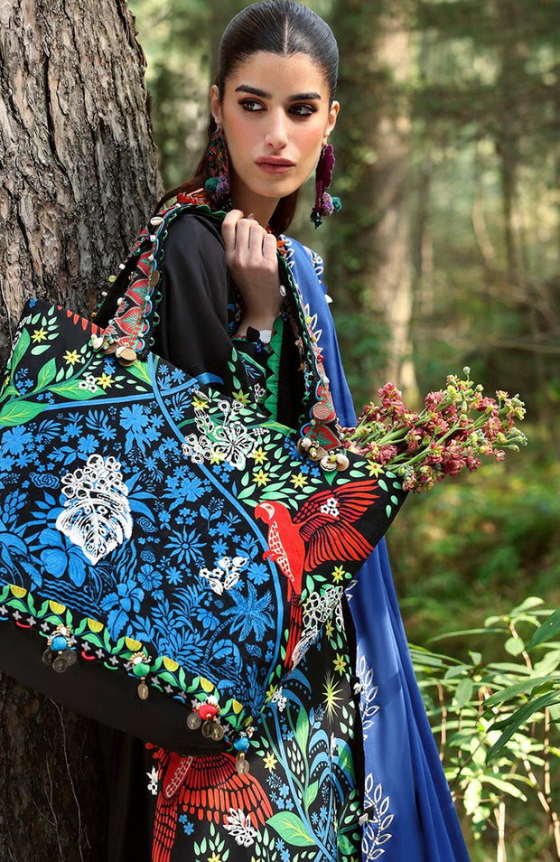 Zaha - Neelum Lawn'25 by Zaha Embroidered Suit Unstitched 3 piece - Summer Collection - aubranz.com