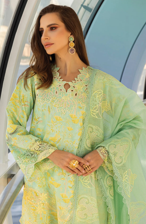 SKU#RR7 CARNATION LAWN'25 BY RANG RASIYA EMBROIDERED SUITS UNSTITCHED 3 PIECE - SUMMER COLLECTION