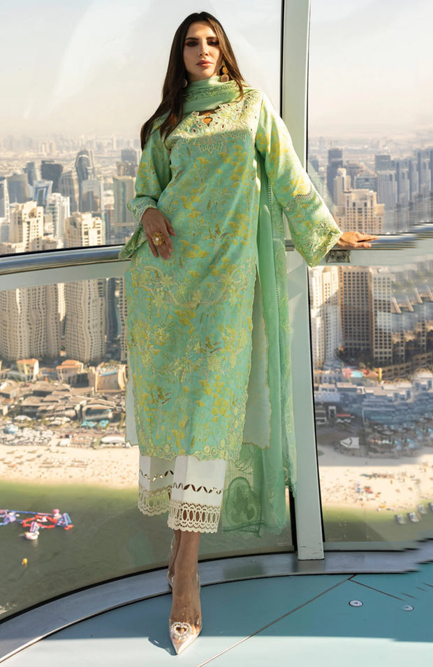 SKU#RR7 CARNATION LAWN'25 BY RANG RASIYA EMBROIDERED SUITS UNSTITCHED 3 PIECE - SUMMER COLLECTION