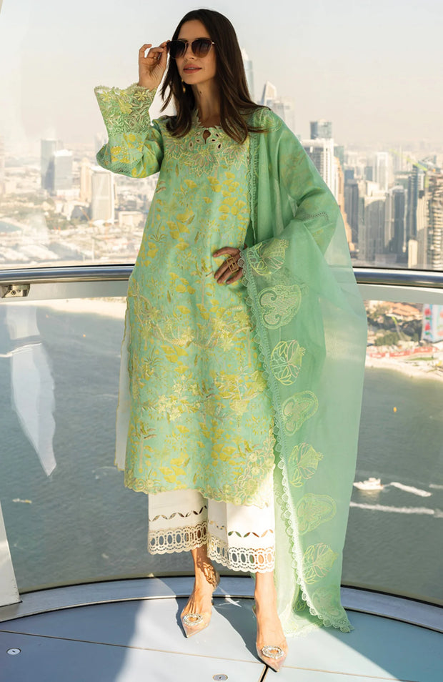 SKU#RR7 CARNATION LAWN'25 BY RANG RASIYA EMBROIDERED SUITS UNSTITCHED 3 PIECE - SUMMER COLLECTION
