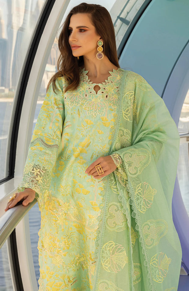 SKU#RR7 CARNATION LAWN'25 BY RANG RASIYA EMBROIDERED SUITS UNSTITCHED 3 PIECE - SUMMER COLLECTION