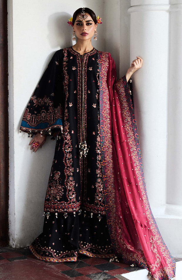 Hussainrehar - Hussain Rehar Luxury Lawn'25 Embroidered Suits Unstitched 3 Piece - Summer Collection - aubranz.com