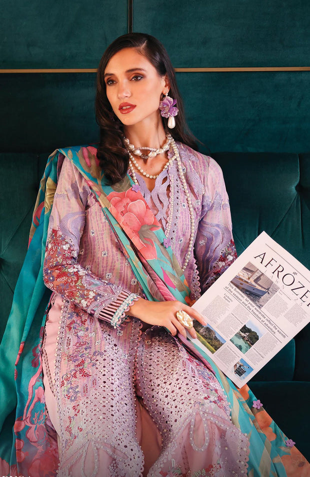 Afrozeh - Afrozeh Luxury Lawn Collection'25 Embroidered Lawn Suits Unstitched 3 Piece - Summer Collection - aubranz.com