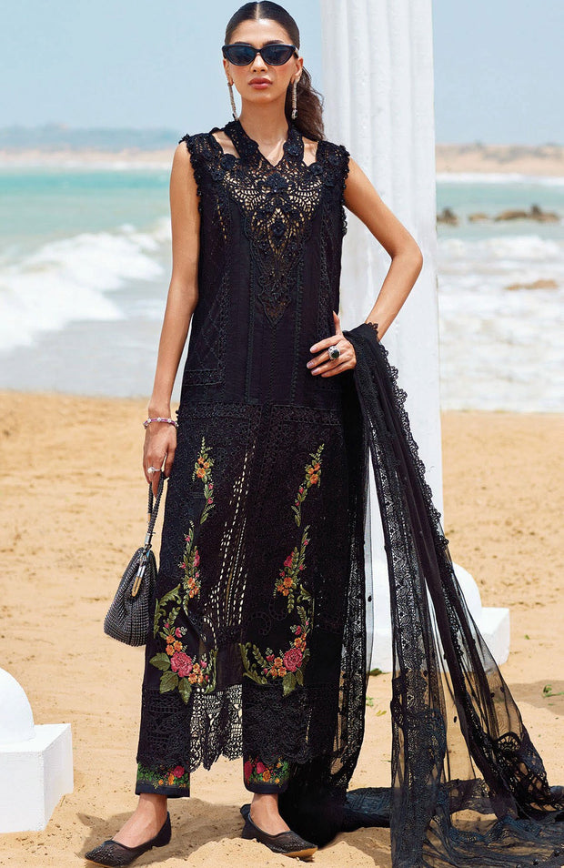 Mariab - Maria.B Luxury Eid'25 Embroidered Lawn Suits Unstitched 3 Piece - Summer Collection - aubranz.com