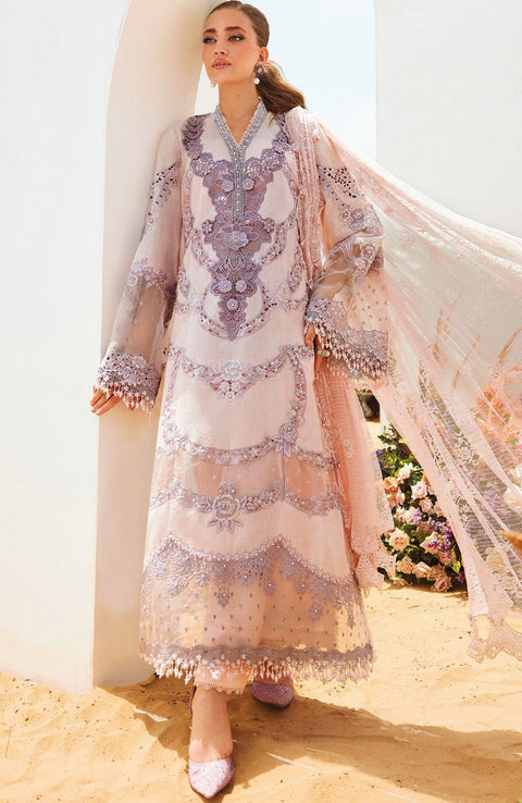 Mariab - Maria.B Luxury Eid'25 Embroidered Lawn Suits Unstitched 3 Piece - Summer Collection - aubranz.com