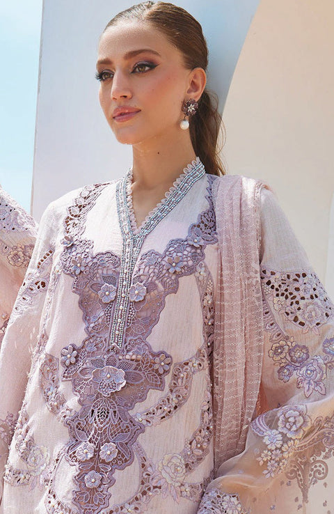 Mariab - Maria.B Luxury Eid'25 Embroidered Lawn Suits Unstitched 3 Piece - Summer Collection - aubranz.com