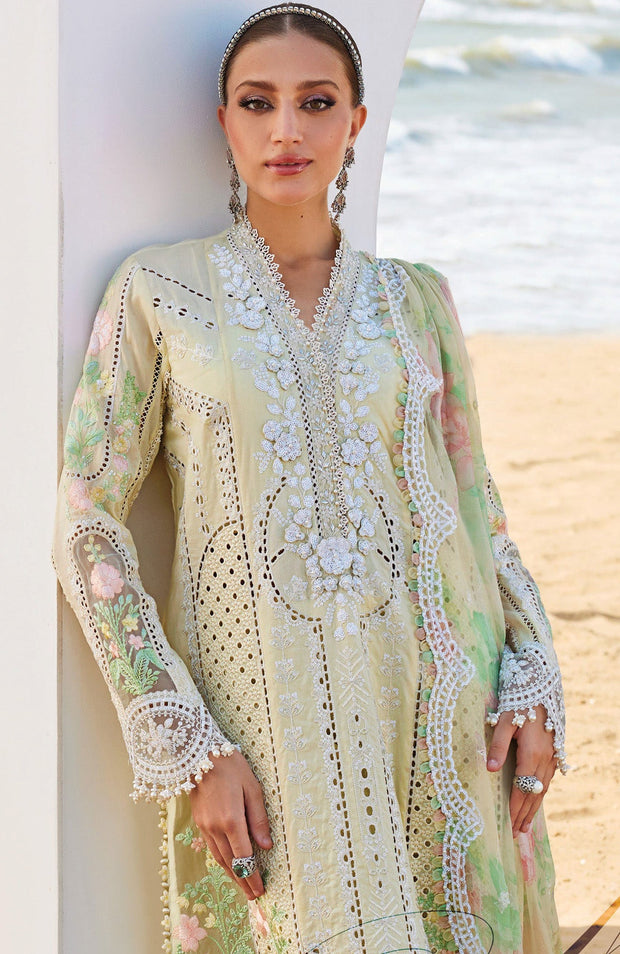Mariab - Maria.B Luxury Eid'25 Embroidered Lawn Suits Unstitched 3 Piece - Summer Collection - aubranz.com