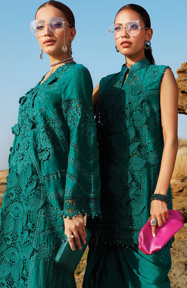 Mariab - Maria.B Luxury Eid'25 Embroidered Lawn Suits Unstitched 3 Piece - Summer Collection - aubranz.com