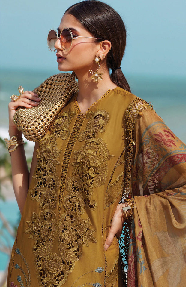 Mariab - Maria.B Luxury Eid'25 Embroidered Lawn Suits Unstitched 3 Piece - Summer Collection - aubranz.com