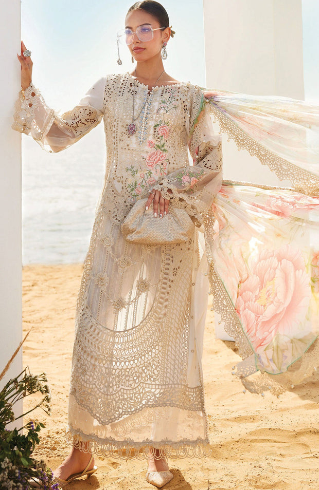 Mariab - Maria.B Luxury Eid'25 Embroidered Lawn Suits Unstitched 3 Piece - Summer Collection - aubranz.com