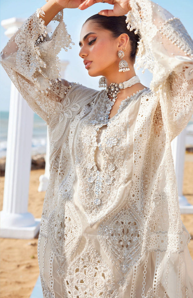 Mariab - Maria.B Luxury Eid'25 Embroidered Lawn Suits Unstitched 3 Piece - Summer Collection - aubranz.com