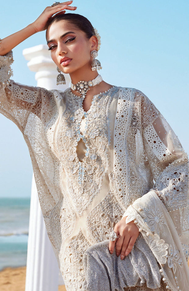Mariab - Maria.B Luxury Eid'25 Embroidered Lawn Suits Unstitched 3 Piece - Summer Collection - aubranz.com