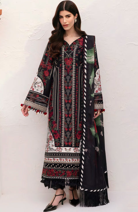 Baroque - Baroque Eid Lawn'25 Embroidered Suits Unstitched 3 Piece - Summer Collection - aubranz.com