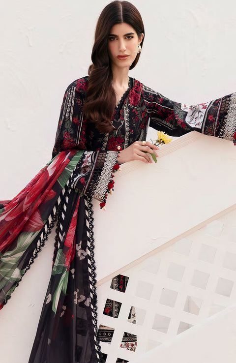Baroque - Baroque Eid Lawn'25 Embroidered Suits Unstitched 3 Piece - Summer Collection - aubranz.com