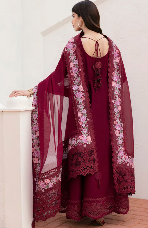 Baroque - Baroque Eid Lawn'25 Embroidered Suits Unstitched 3 Piece - Summer Collection - aubranz.com