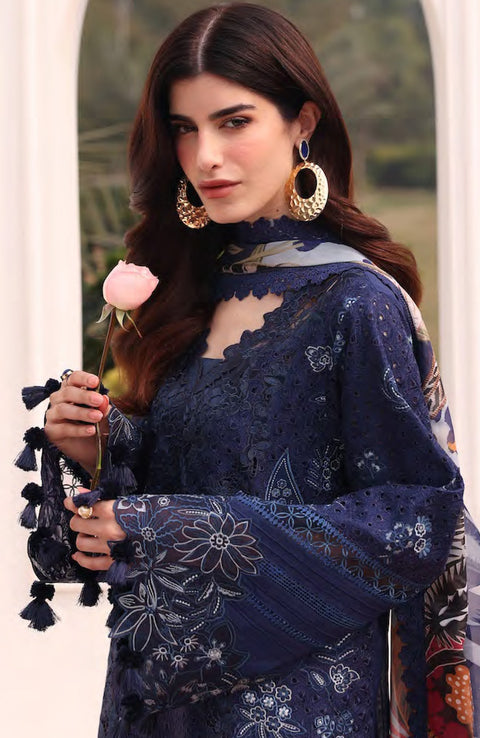 Baroque - Baroque Eid Lawn'25 Embroidered Suits Unstitched 3 Piece - Summer Collection - aubranz.com