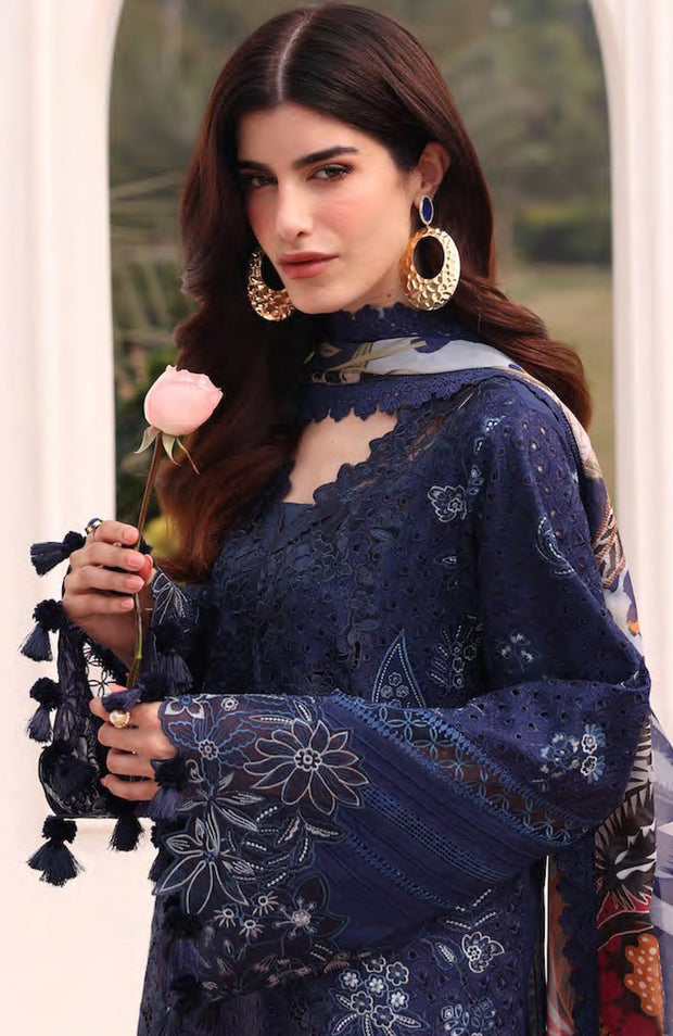 Baroque - Baroque Eid Lawn'25 Embroidered Suits Unstitched 3 Piece - Summer Collection - aubranz.com