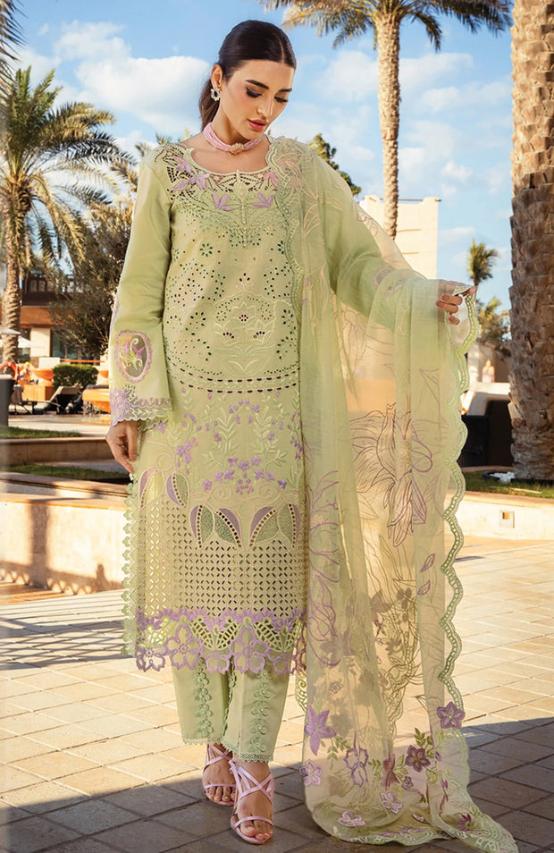 SKU#RR16 RANG RASIYA PREMIUM COLLECTION'25 EMBROIDERED LAWN SUIT UNSTITCHED 3 PIECE - SUMMER COLLECTION