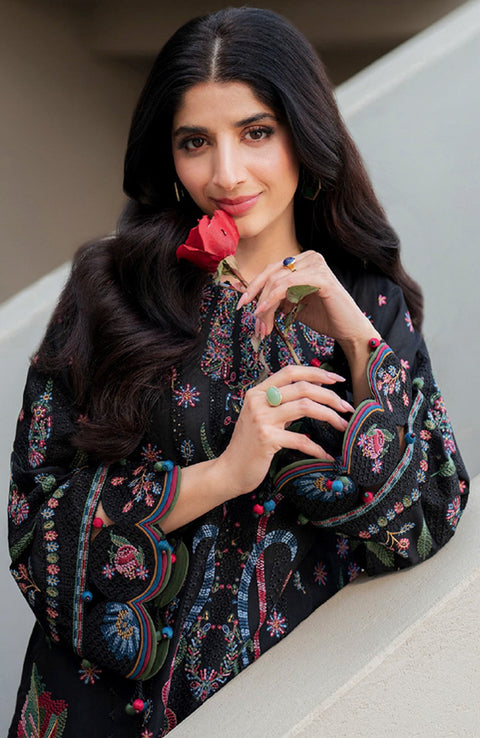 Jazmin - Shahkaar Luxury Eid Lawn'25 By Jazmin Embroidered Suits Unstitched 3 Piece - Summer Collection - aubranz.com