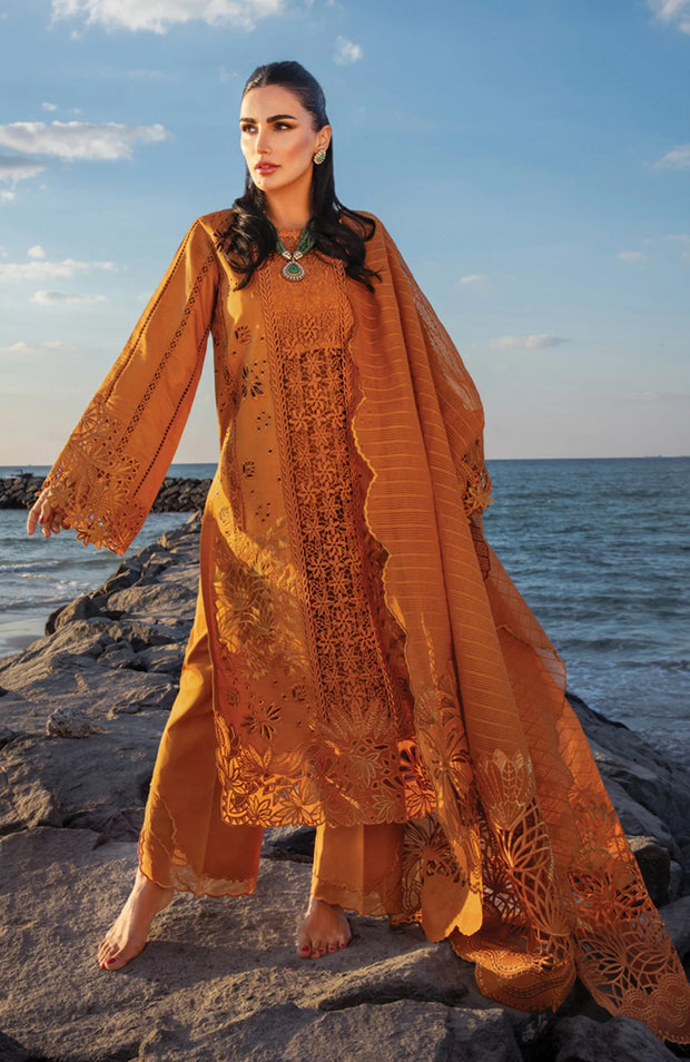 SKU#RR14 RANG RASIYA PREMIUM COLLECTION'25 EMBROIDERED LAWN SUIT UNSTITCHED 3 PIECE - SUMMER COLLECTION