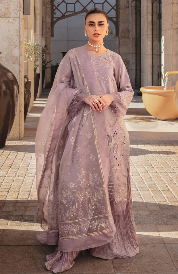 SKU#RR13 RANG RASIYA PREMIUM COLLECTION'25 EMBROIDERED LAWN SUIT UNSTITCHED 3 PIECE - SUMMER COLLECTION