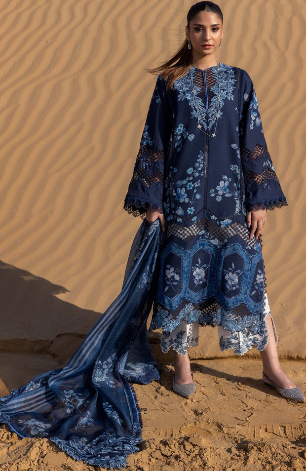 Crimson - Crimson Flow Luxury Lawn'25 Embroidered Suits Unstithced 3 Piece - Summer Collection - aubranz.com