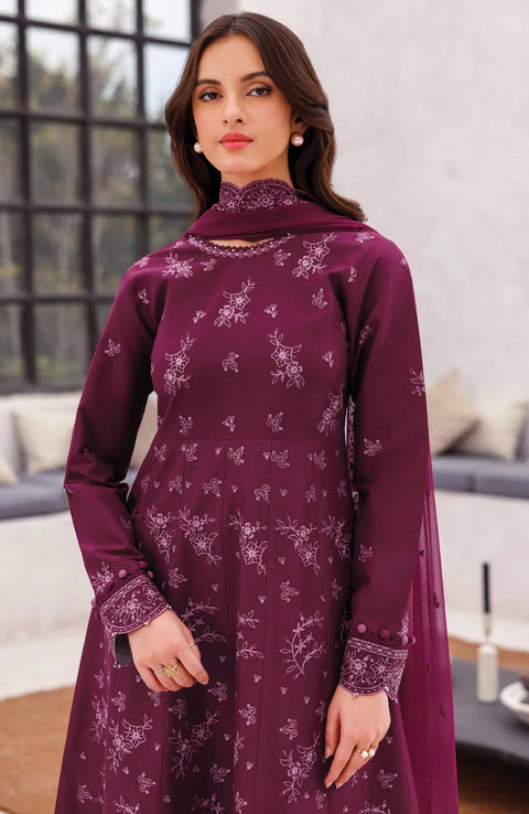 Farasha - Bahar Collection'25 By Farasha Embroidered Lawn Suit Unstitched 3 Piece - Summer Collection - aubranz.com