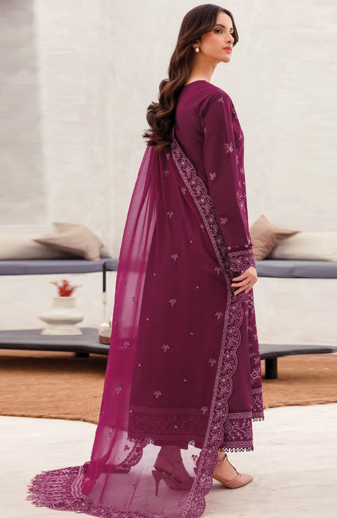 Farasha - Bahar Collection'25 By Farasha Embroidered Lawn Suit Unstitched 3 Piece - Summer Collection - aubranz.com