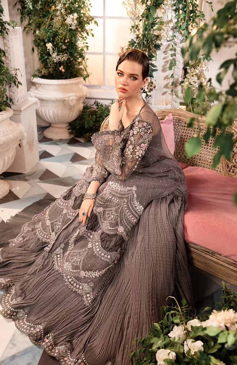 Mariab - Unstitched Mbroidered Wedding Edition'24 By Maria B Formal Suit Unstitched 3 Piece - aubranz.com