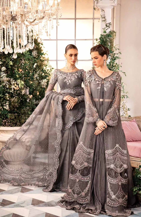 Mariab - Unstitched Mbroidered Wedding Edition'24 By Maria B Formal Suit Unstitched 3 Piece - aubranz.com