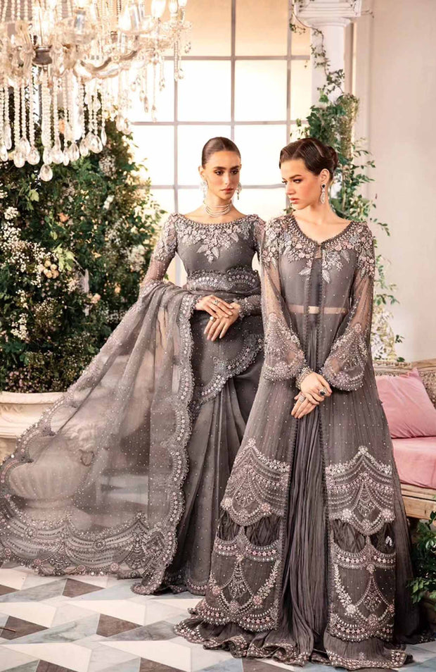 Mariab - Unstitched Mbroidered Wedding Edition'24 By Maria B Formal Suit Unstitched 3 Piece - aubranz.com