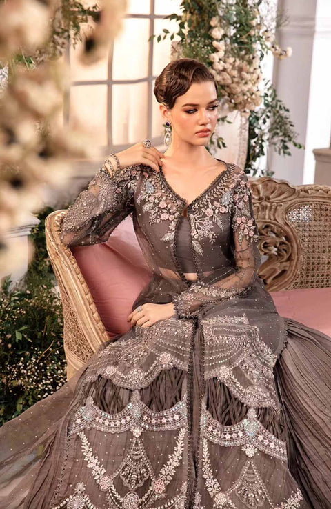 Mariab - Unstitched Mbroidered Wedding Edition'24 By Maria B Formal Suit Unstitched 3 Piece - aubranz.com