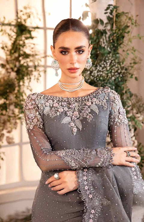 Mariab - Unstitched Mbroidered Wedding Edition'24 By Maria B Formal Suit Unstitched 3 Piece - aubranz.com