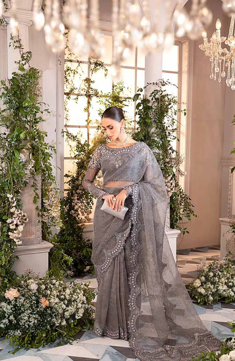 Mariab - Unstitched Mbroidered Wedding Edition'24 By Maria B Formal Suit Unstitched 3 Piece - aubranz.com