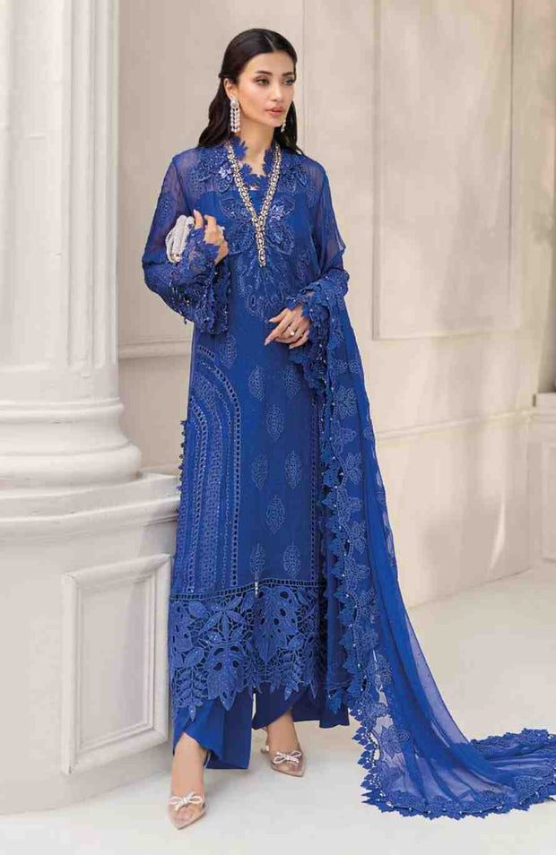 Mariab - MARIA B CHIFFON'25 EMBROIDERED SUITS UNSTITCHED 3 PIECE - FORMAL COLLECTION - aubranz.com