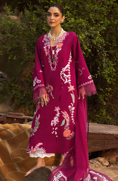 Crimson - Crimson Tasawar Lawn'25 Embroidered Suits Unstitched 3 Piece - Summer Collection - aubranz.com