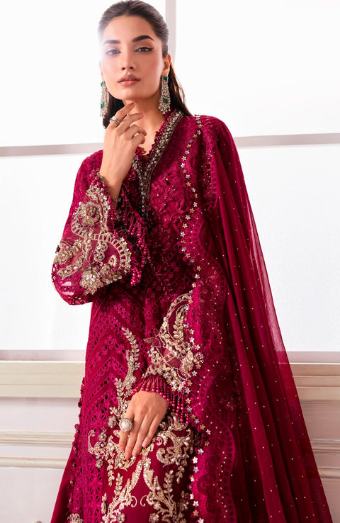 Mariab - Mbroidered Edition'25 By Maria B Embroidered Suits Unstitched 3 Piece - Wedding Collection - aubranz.com