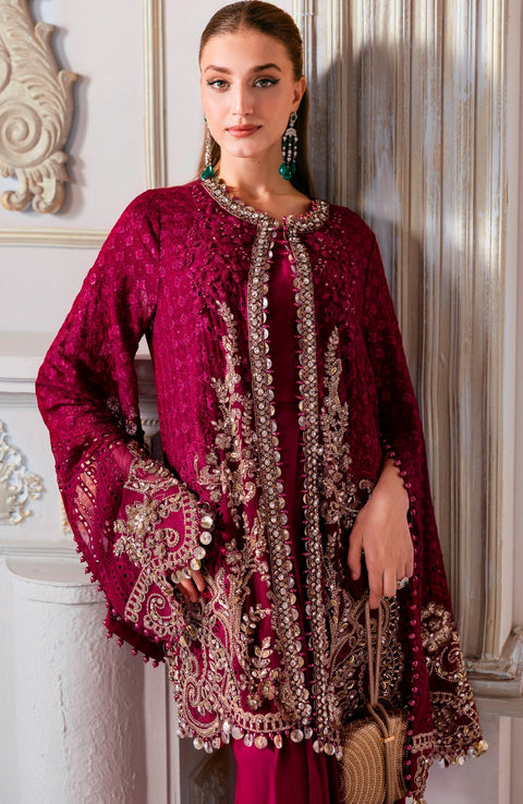 Mariab - Mbroidered Edition'25 By Maria B Embroidered Suits Unstitched 3 Piece - Wedding Collection - aubranz.com
