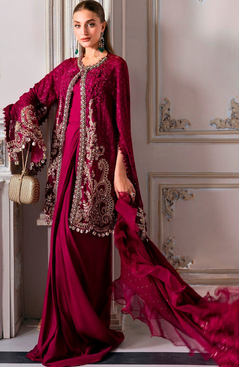 Mariab - Mbroidered Edition'25 By Maria B Embroidered Suits Unstitched 3 Piece - Wedding Collection - aubranz.com