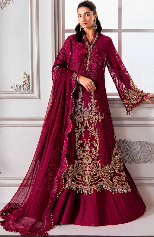 Mariab - Mbroidered Edition'25 By Maria B Embroidered Suits Unstitched 3 Piece - Wedding Collection - aubranz.com