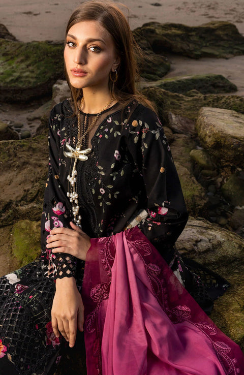Crimson - Crimson Flow Luxury Lawn'25 Embroidered Suits Unstithced 3 Piece - Summer Collection - aubranz.com